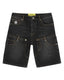 Godspeed Twin Panel Denim Shorts Black