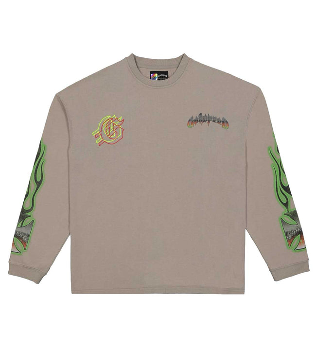 Godspeed Biker Nation L/S Tee Stone Grey Main Image
