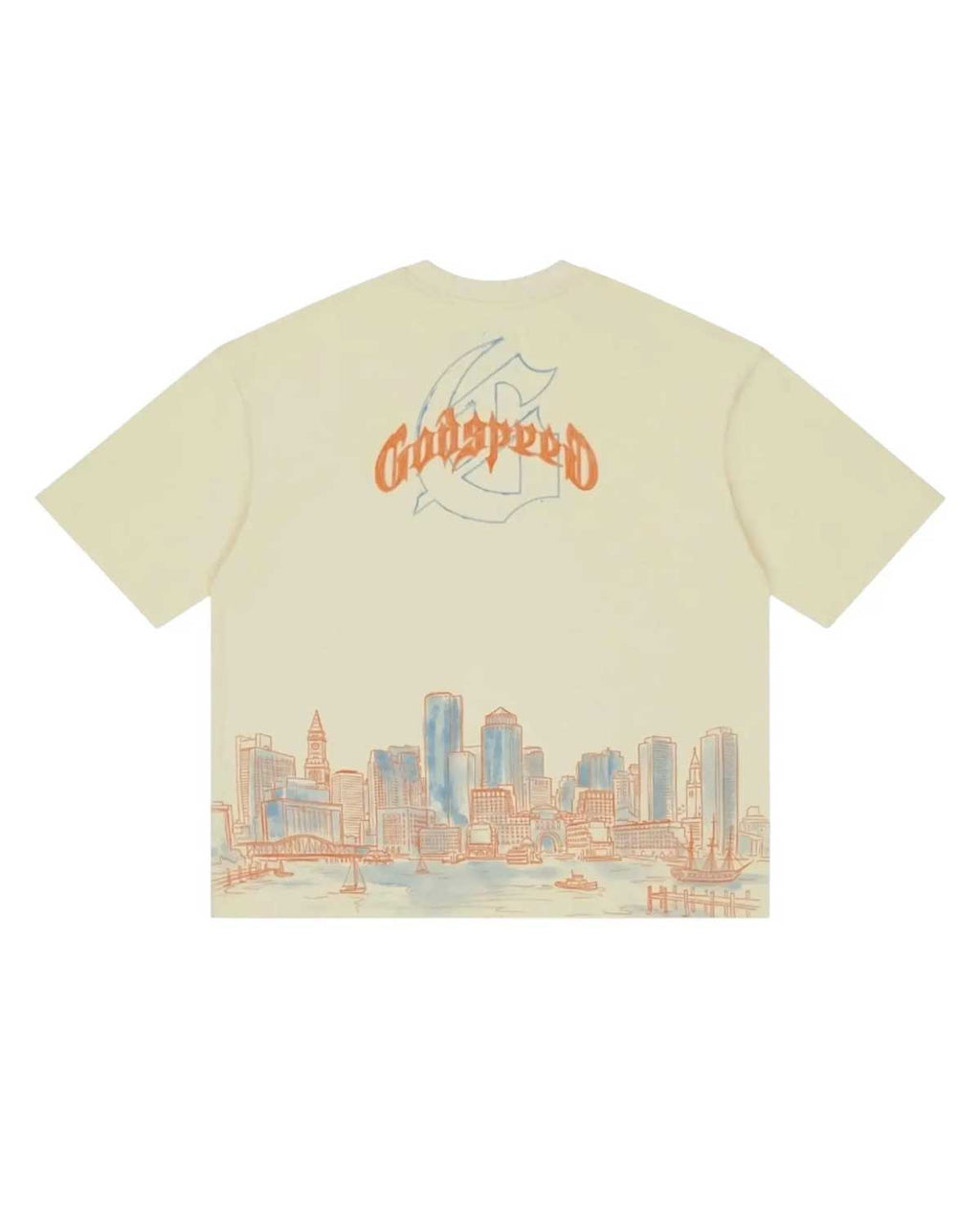 Godspeed Boston Skyline Tee Bone