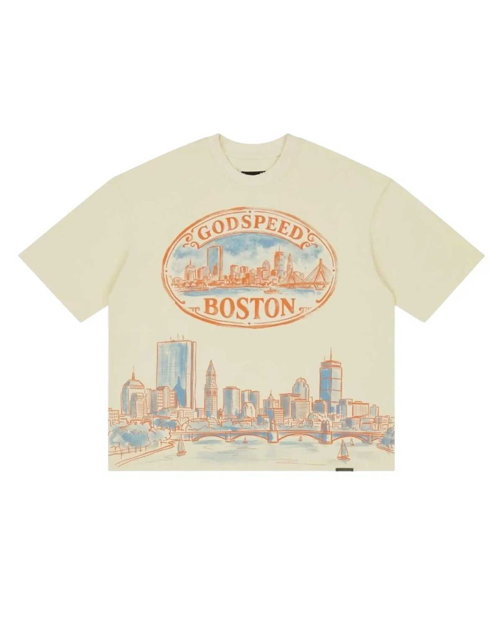Godspeed Boston Skyline Tee Bone