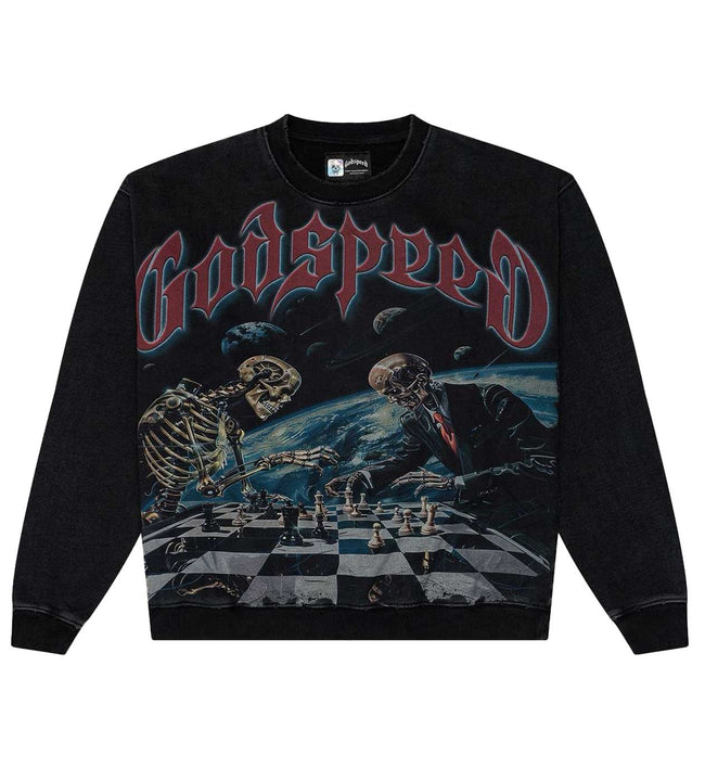 Godspeed Checkmate Sweatshirt Washed Black Hover Image