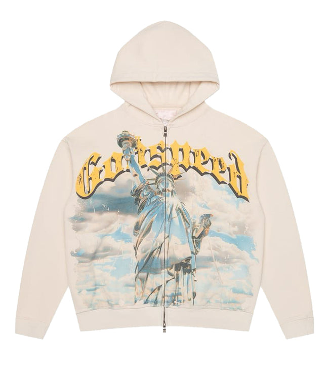 Godspeed Chrome Liberty Zip Up Hoodie Bone Hover Image
