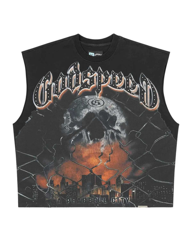 Godspeed Fences Sleeveless Tee Black Hover Image