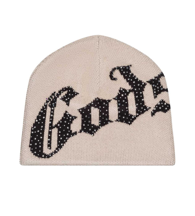 Godspeed Forever OG Logo Studded Beanie Cream/Black Hover Image