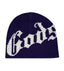 Godspeed Forever OG Logo Studded Beanie Navy/White