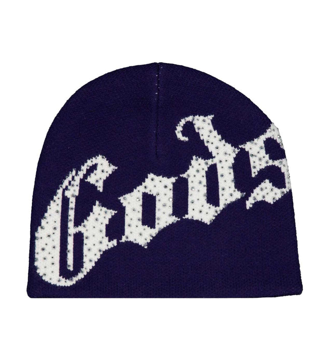 Godspeed Forever OG Logo Studded Beanie Navy/White Hover Image