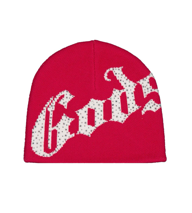 Godspeed Forever OG Logo Studded Beanie Red/White Hover Image