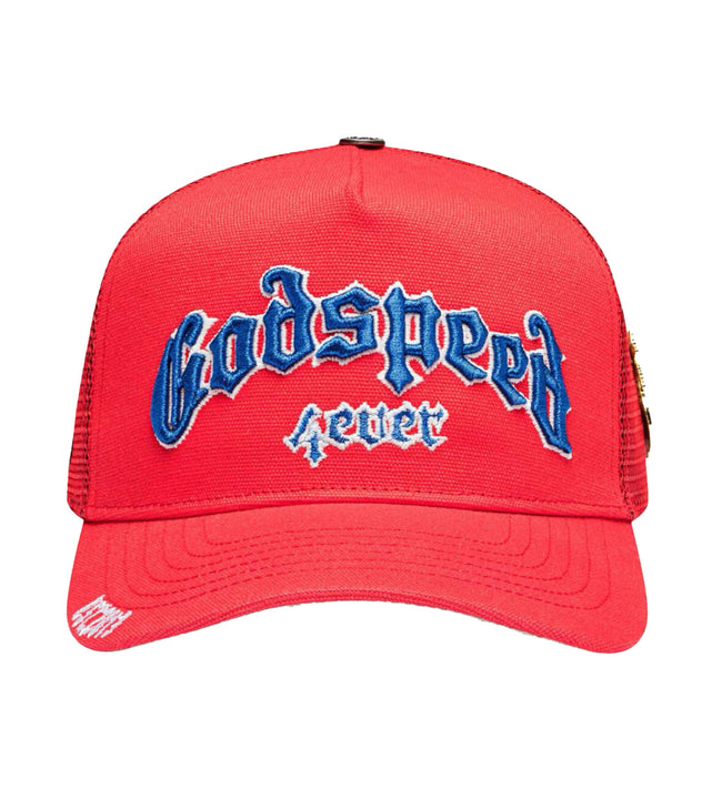 Godspeed Forever Trucker Hat Red/Blue/White Hover Image