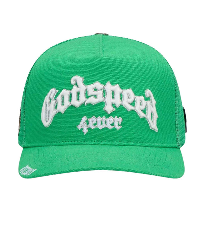 Godspeed Forever Trucker Hat Shamrock Green Hover Image