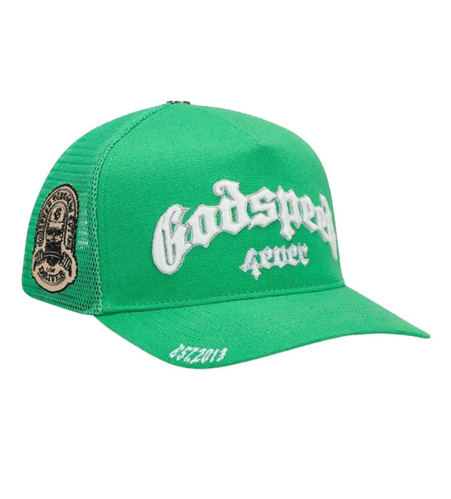 Godspeed Forever Trucker Hat Shamrock Green Main Image