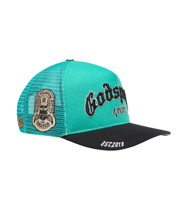 Godspeed Forever Trucker Hat Turquoise/Black Main Image