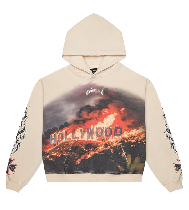 Godspeed Hollywood Inferno Hoodie Bone Hover Image