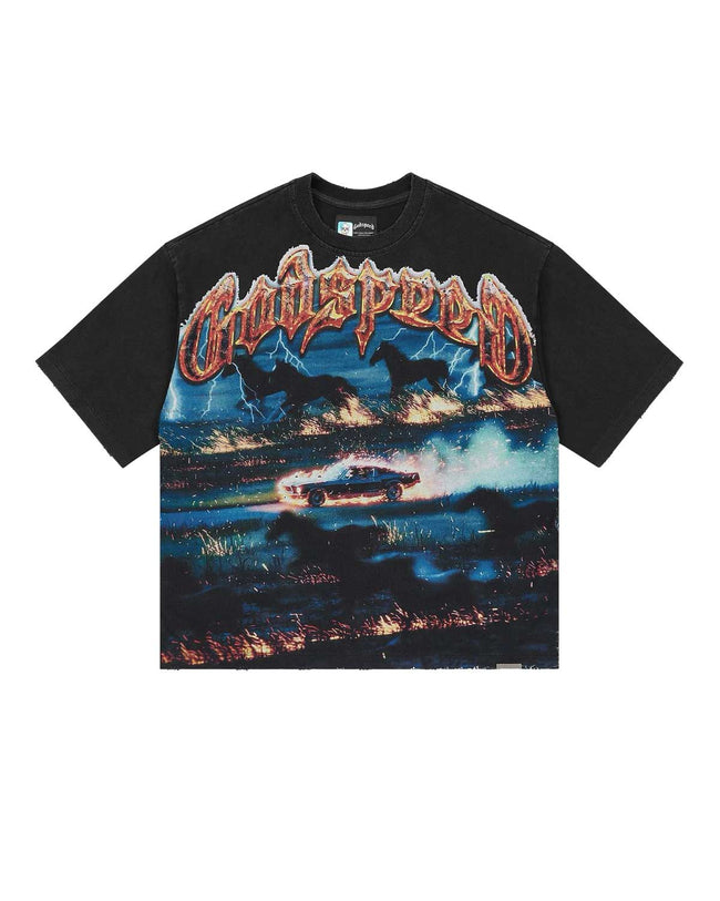 Godspeed Horsepower Tee Black Hover Image