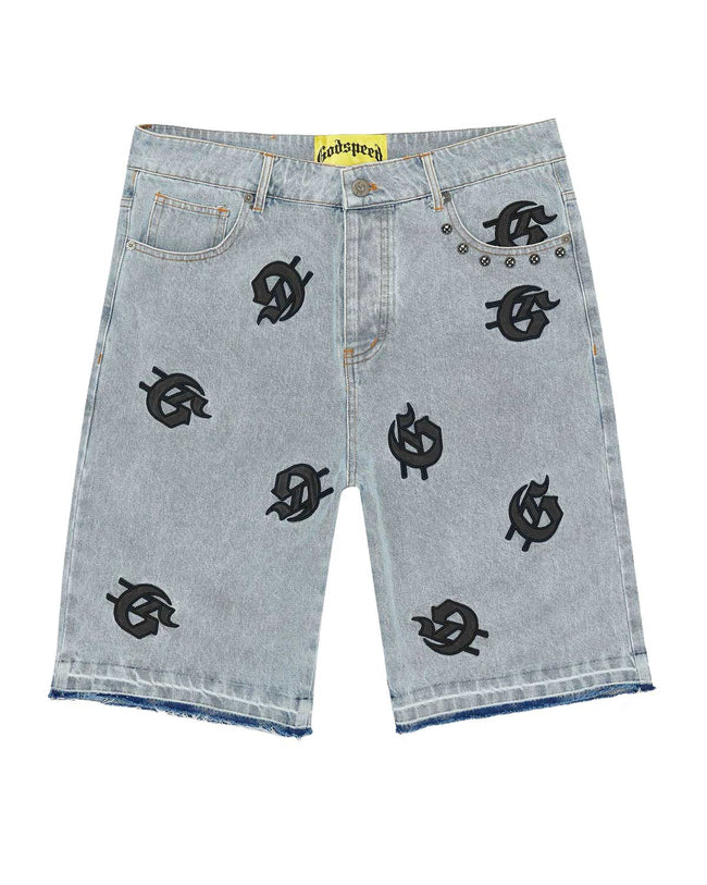 Godspeed Infinity Denim Shorts Blue Boom Hover Image