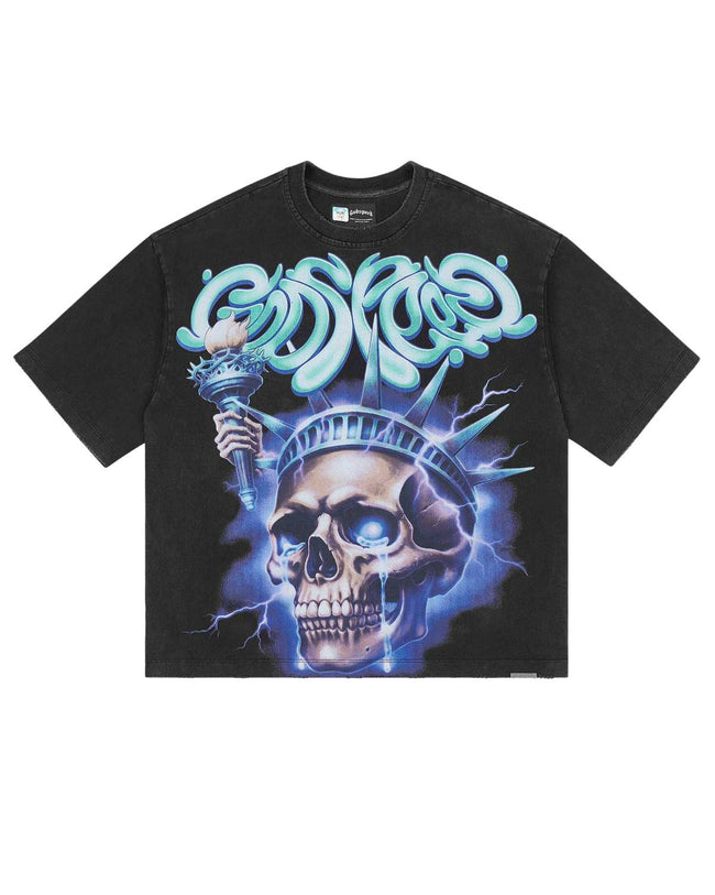 Godspeed Liberty Tears Tee Washed Black Hover Image