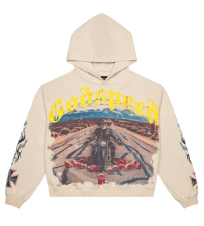 Godspeed Long Lonely Road Hoodie Bone Hover Image