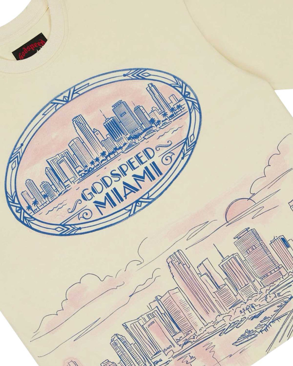 Godspeed Miami Skyline Tee Bone