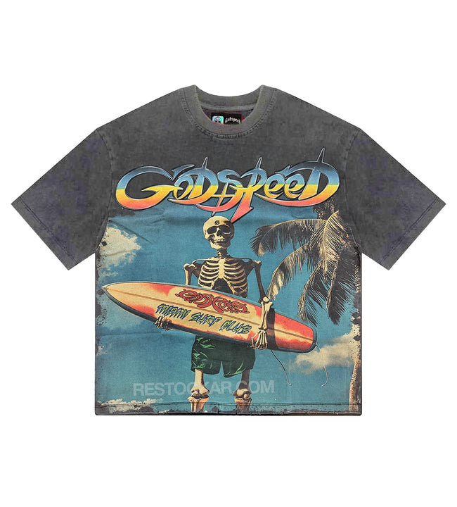 Godspeed Miami Surf Club Tee Grey Wash Hover Image