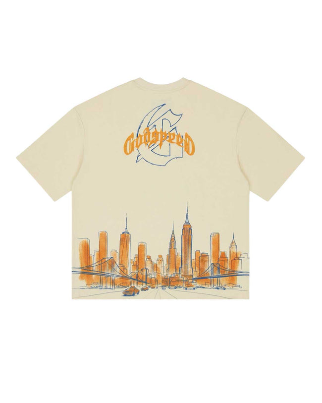 Godspeed New York Skyline Tee Bone Main Image