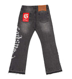 Godspeed OG Logo Flared Denim Black Wash