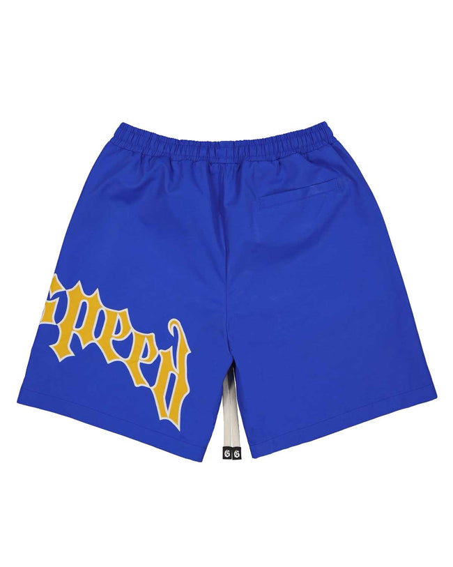 Godspeed OG Logo Nylon Shorts Blue/Yellow Main Image