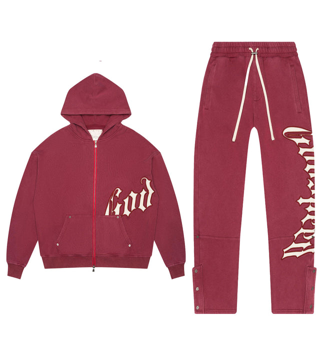Godspeed OG Logo Sweatsuit V2 Burgundy Hover Image