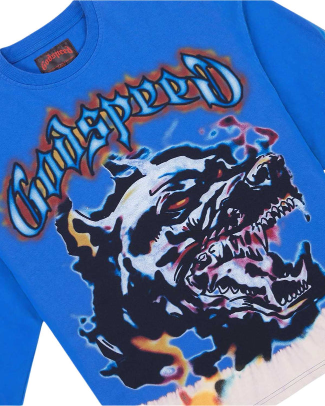 Godspeed Off The Leash L/S Tee Royal Blue Main Image