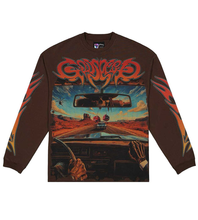 Godspeed On The Run L/S Tee Mocha Brown Hover Image