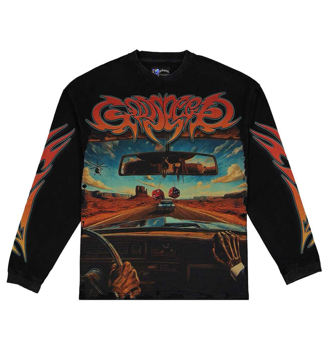Godspeed On The Run L/S Tee Washed Black Hover Image