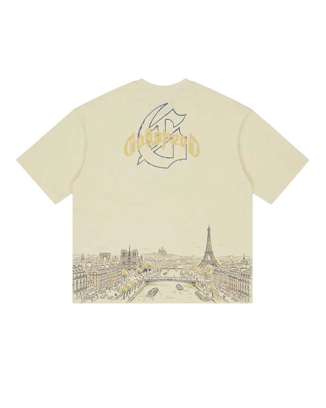 Godspeed Paris Skyline Tee Bone Main Image