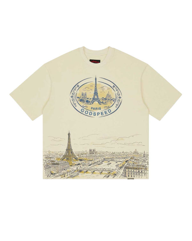 Godspeed Paris Skyline Tee Bone Hover Image