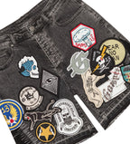 Godspeed Patchwork Denim Shorts V2 Grey