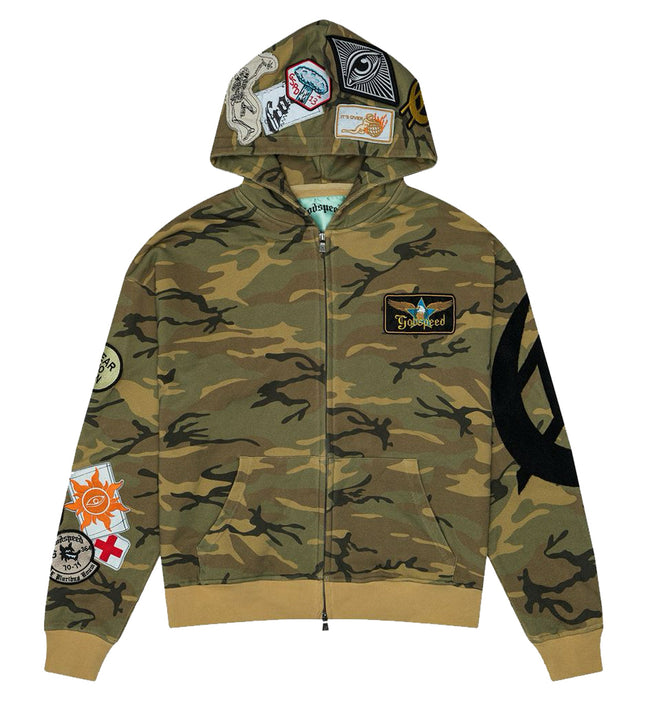 Godspeed Squadron Hoodie Camo Green Hover Image
