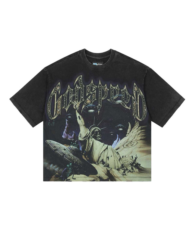 Godspeed The Landing Tee Black Hover Image