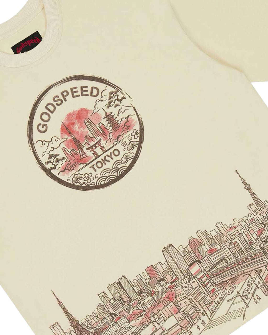 Godspeed Tokyo Skyline Tee Bone
