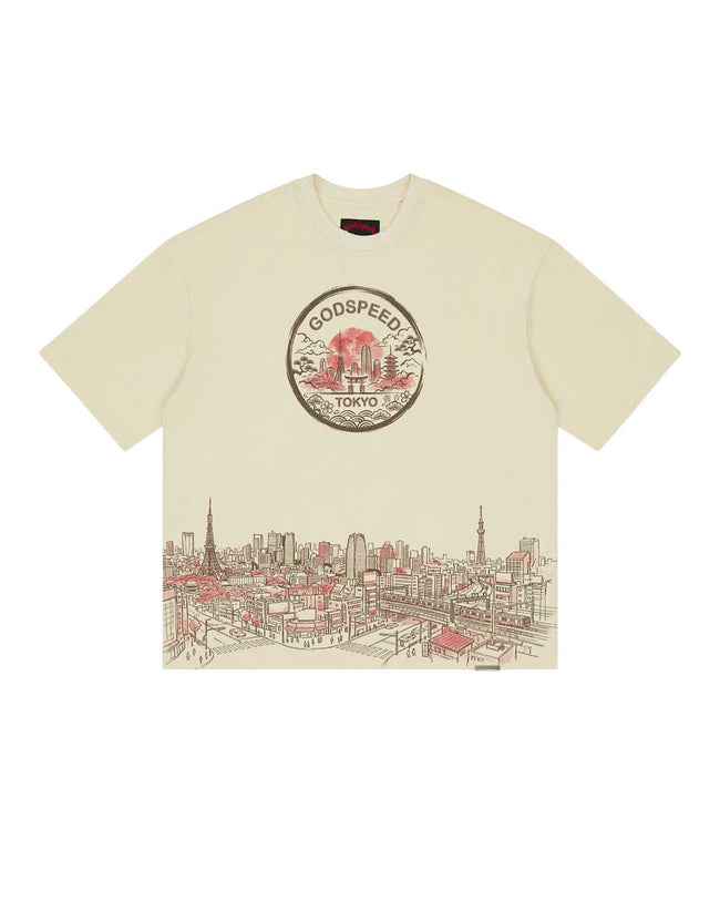 Godspeed Tokyo Skyline Tee Bone Hover Image