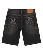 Godspeed Twin Panel Denim Shorts Black