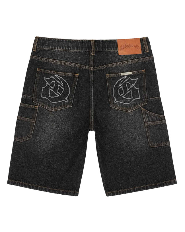 Godspeed Twin Panel Denim Shorts Black Main Image