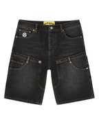 Godspeed Twin Panel Denim Shorts Black