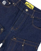 Godspeed Twin Panel Denim Shorts Raw Blue
