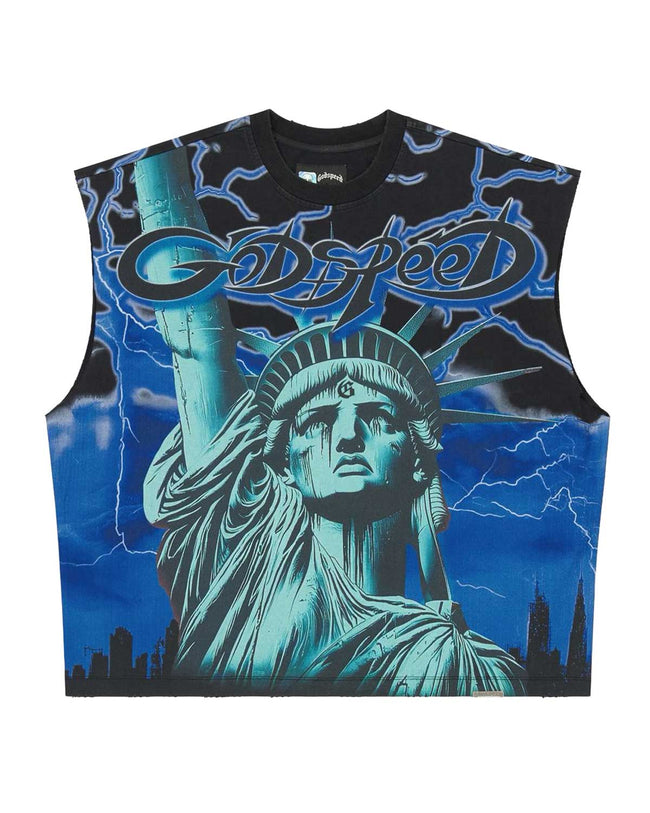 Godspeed Voltage Sleeveless Tee Black/Blue Hover Image