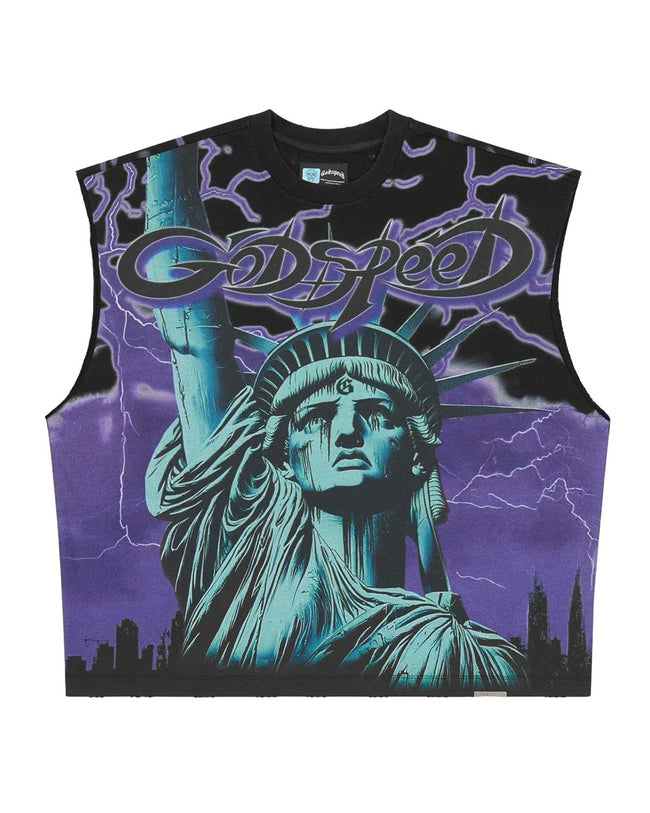 Godspeed Voltage Sleeveless Tee Black/Purple Hover Image