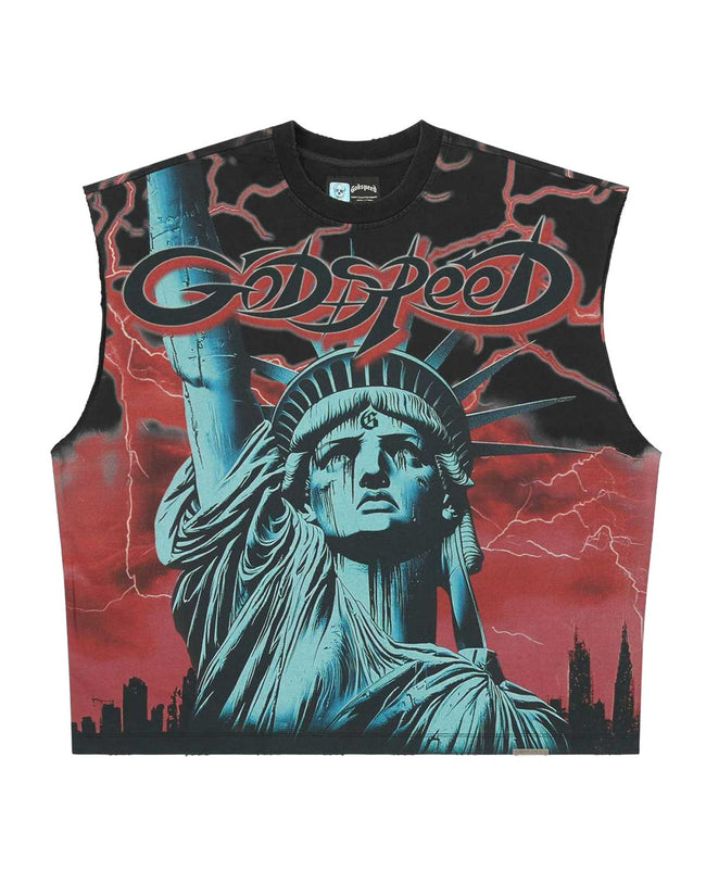 Godspeed Voltage Sleeveless Tee Black/Red Hover Image