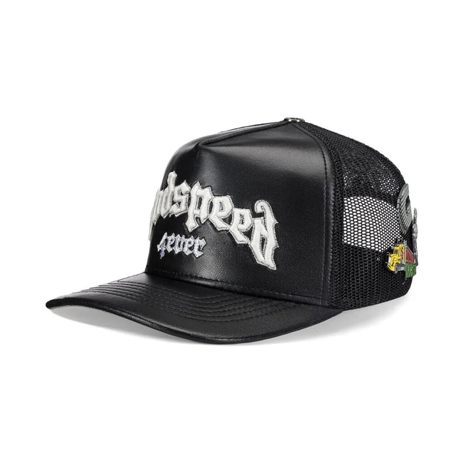 Godspeed Forever Black Leather Trucker Hat Main Image