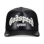 Godspeed Forever Black Leather Trucker Hat
